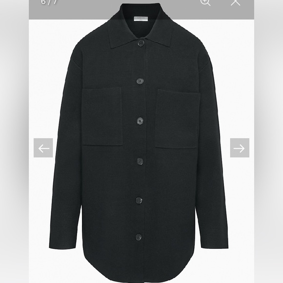 Aritzia Babaton Society sweater cardigan black size small - Picture 2 of 8